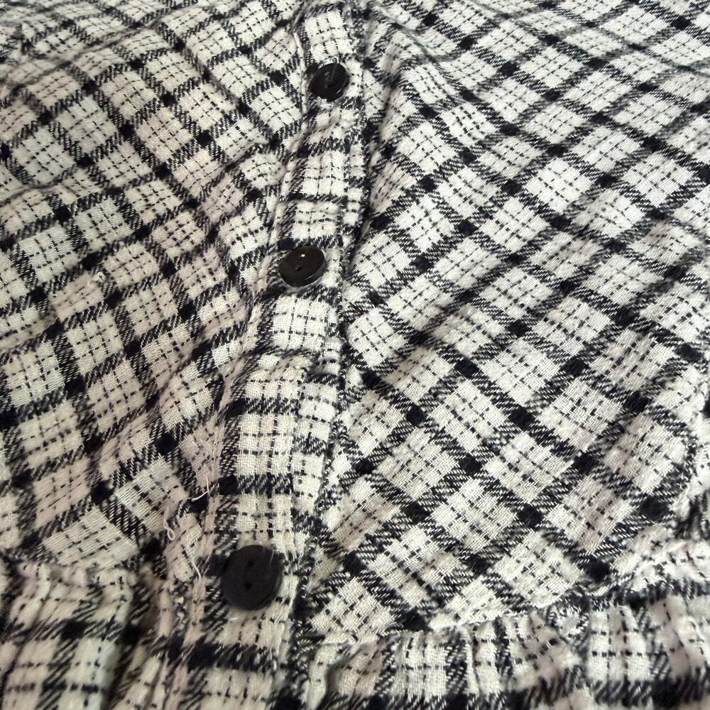 CLASSIC ST. JOHNS BAY WOMEN MEDIUM BLOUSE PLAID FLANNEL BLOUSON BUTTON DOWN - Picture 4 of 7